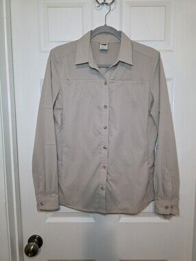 REI Co-op Sahara Women’s M Beige Long Sleeve Hiking Shirt